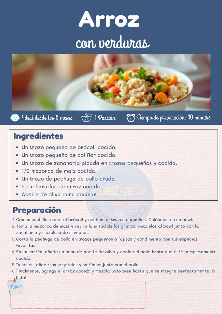 Receta: Arroz con verduras