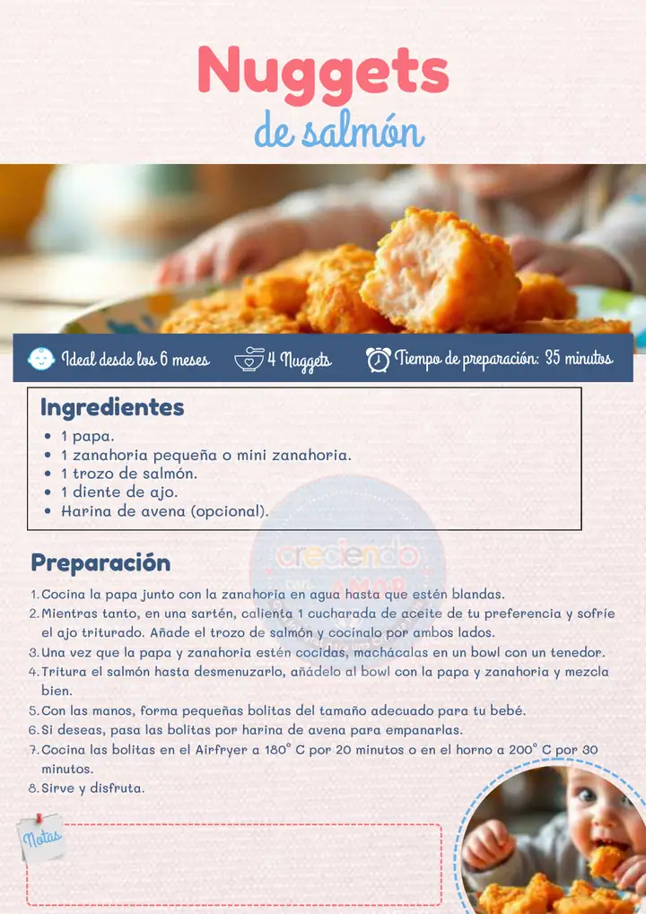 Receta: Nuggets de salmón